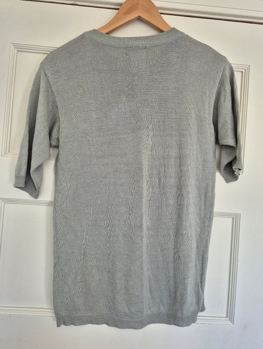 100% Silk Vintage Knit Short Sleeve Sweater Size Small By 52 Rue Bichat - Picture 5 of 5
